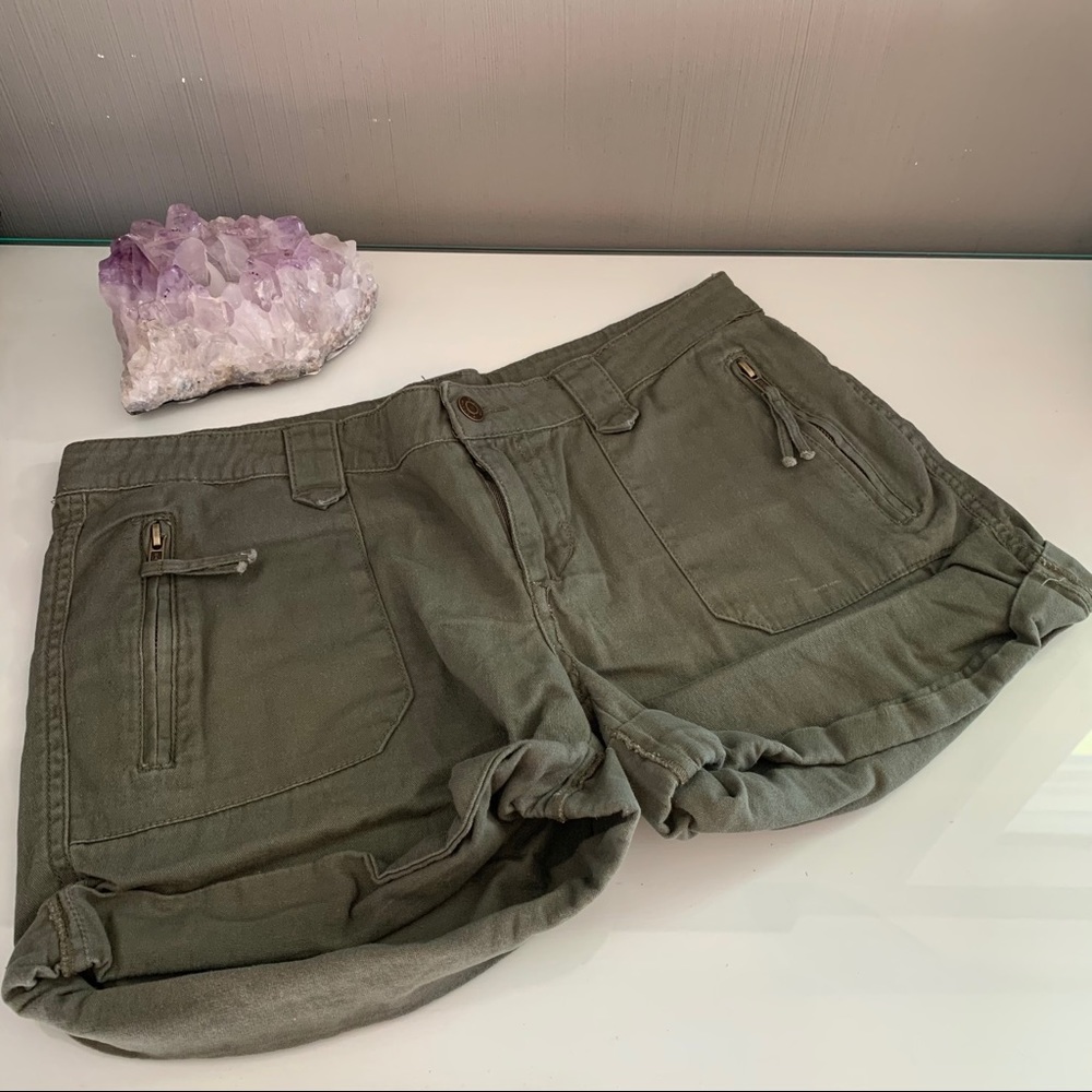 I Heart Ronson Olive Shorts